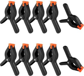 OEM Juego De 10 Abrazaderas De Resorte, Clips De 10 Cm, Abrazaderas Multiusos Negras, Abrazaderas De Agarre, Para Carpinter&iacute;a, Fotograf&iacute;a, Fondos, Jardine