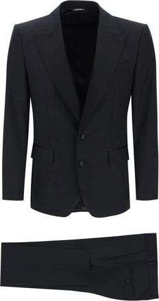 Dolce & Gabbana Elegant Pak voor Mannen - Heren - Business pakken - Zwart - XL - Wol - Kostuums