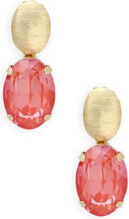 Lott. Gioielli Lott. Gioielli, Accessoires, Dames, Veelkleurig, ONE Size, Ovale Strass Hanger Oorbellen