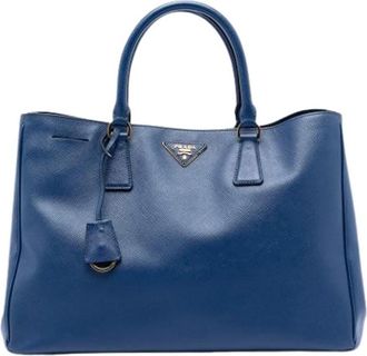 Prada Pre-owned Tote Bags, female, Blue, Size: ONE SIZE Pre-owned The Galleria Satchel