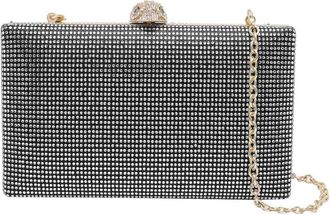 Kurt Geiger Black Crystal Kensington Clutch