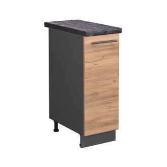 Vicco Armario De Farmacia Fame-line, Roble Dorado, 30 Cm, Et Antracita