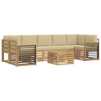 vidaXL Juegos De Sof&aacute;s Madera De Acacia S&oacute;lida Vidaxl