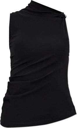Courr&egrave;ges Asymmetrische Top - Dames - Tops zonder mouwen - Zwart - XS - Tops
