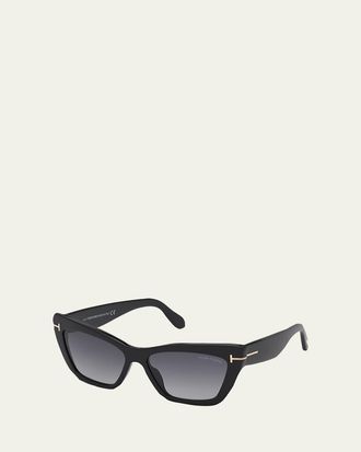 Tom Ford Wyatt Plastic Cat-Eye Sunglasses