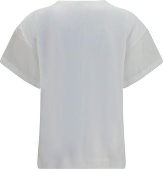 Brunello Cucinelli Womens White Cotton T-Shirt