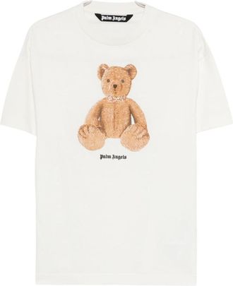 Palm Angels White Crew Neck T-Shirts