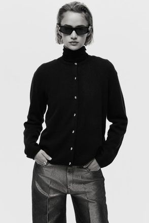 H&M Fine-knit Cardigan in Black at Nordstrom, Size X-Small