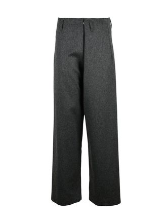 Niccol&ograve; Pasqualetti Grey High-Waist Virgin Wool Harem Pants