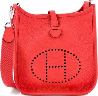 Herm&egrave;s Evelyne Bag Gen III Clemence TPM crossbody bag - Rosso