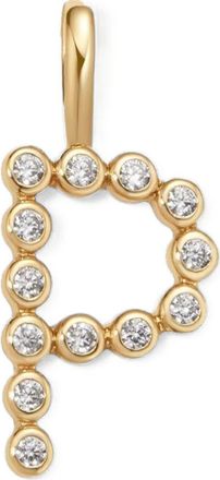 Made by Mary CZ Poppy Charm in Gold Vermeil Initial P at Nordstrom