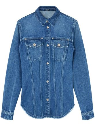 Versace denim shirt - women - Cotton - 38 - Blue