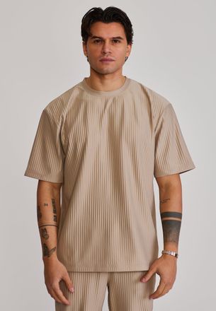 Siksilk Mens Stone Plisse T-Shirt XXL