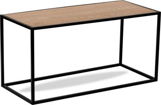 Nordlys Mesa de centro estilo industrial en madera y aceto negro