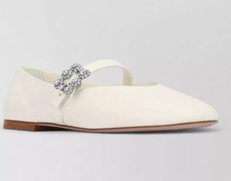 Roger Vivier ballerina shoes round toe embellished buckle