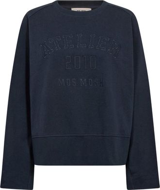 Mos Mosh Abel Crew Neck Sweatshirt - Dames - Sweatshirts - Blauw - L - Hoodies & sweatvesten