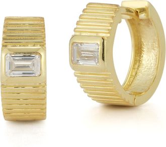 Glaze Jewelry Sterling Silver Vintage Ribbed Hoops