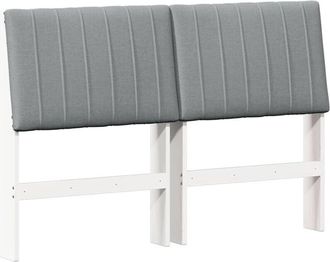 vidaXL Upholstered Headboard Light Grey 135 cm Solid Pine Wood vidaXL