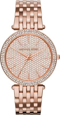 Michael Kors Darci Pav&eacute; Horloge - Dames - Horloges - Roze - ONE Size - Accessoires
