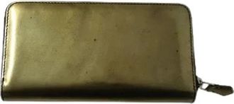 Alexander McQueen Pre-owned Zip Long Wallet met Metal Stud Detail - Dames - Vintage Accessoires - Beige - ONE Size - Leer - Vintage