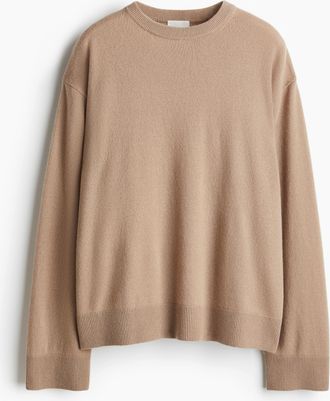 H&M Kaschmirpullover in Oversize - Beige
