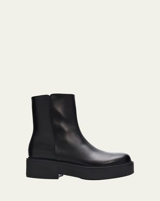 Gianvito Rossi 20mm Hiro Leather Ankle Boots