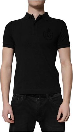Dolce & Gabbana Heren, Tops, Zwart, Maat: XS Katoen