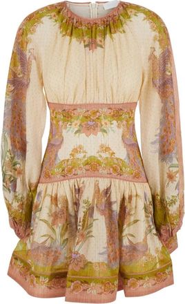 Zimmermann Indra Mini Jurk - Dames - Korte kleedjes - Veelkleurig - L - Katoen - Kleedjes