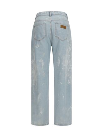 Maison Margiela Splatter-Effect Jeans - Blue