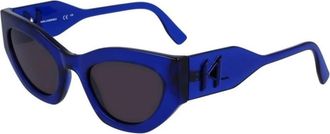 Karl Lagerfeld Kl 6122S Zonnebril - Dames - Zonnebrillen - Blauw - 52 MM - Accessoires