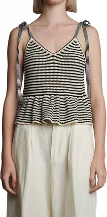 Eleven Six Mali Camisole Top In Ivory/black Stripe