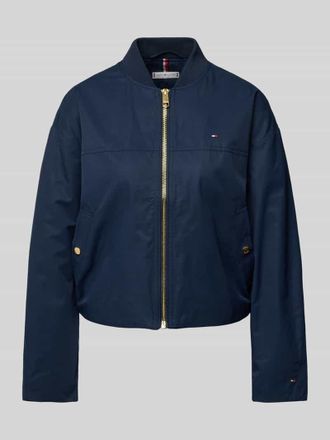 Tommy Hilfiger Regular Fit Bomberjacke aus Baumwoll-Mix in Marine, Gr&ouml;&szlig;e XXL