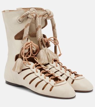 Isabel Marant Liade leather lace-up ankle boots