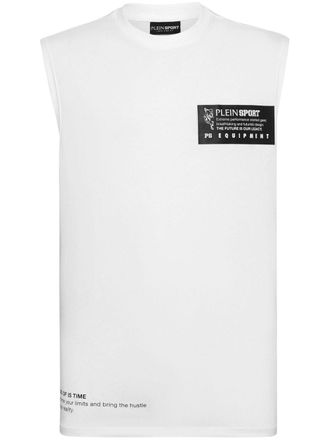 Plein Sport T-shirt smanicata con stampa - Bianco