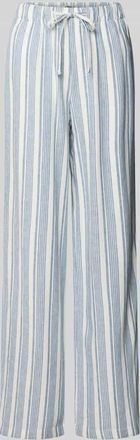 Only Wide Leg Leinenhose mit elastischem Bund Modell GOA in Offwhite, Gr&ouml;&szlig;e XL