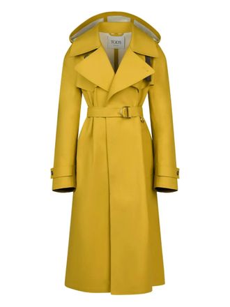 Tod's belted trench coat - Yellow
