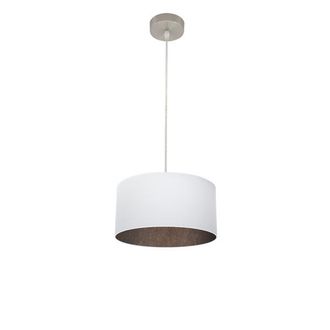 Fabrilamp Colgante Tatiana 1xe27 Niquel/blanco-oxido Regx30x30 Cm - Fabrilamp