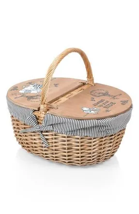 Picnic Time x Disney Winnie the Pooh Country Picnic Basket in Navy Blue/White Stripe at Nordstrom Rack