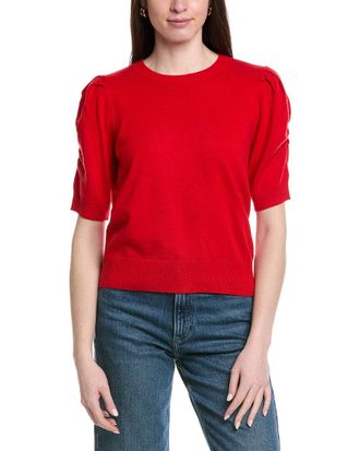 Frame Denim Frame Denim Frankie Puff Sleeve Wool & Cashmere-Blend Sweater