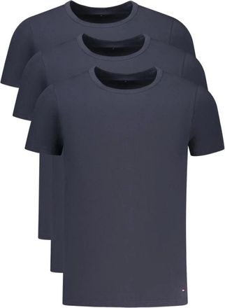 Tommy Hilfiger Blu Katoenen T-Shirt - Heren - T-shirts - Blauw - L - Katoen - Tops