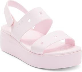 Crocs Brooklyn 4U Water Resistant Wedge Slingback Sandal in Pink Milk at Nordstrom Rack, Size 10