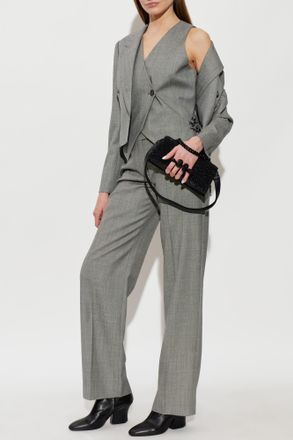 Alexander McQueen Wool Trousers, Womens, Grey