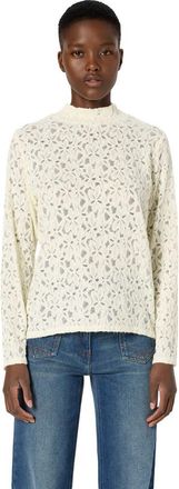 Gerard Darel Harmonie Lace Knitted Top in Ecru at Nordstrom, Size X-Large