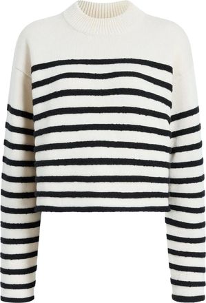 Proenza Schouler Maglione crop a righe - Bianco