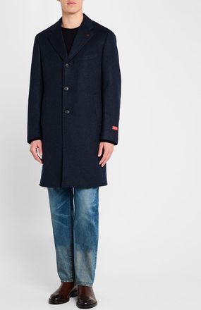 Isaia Mens Double-Face Cashmere Topcoat