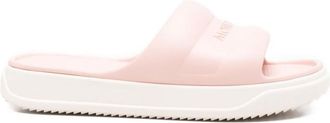 Moncler Pink Logo Pool Slides