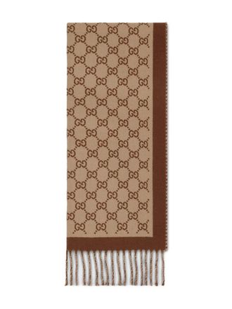 Gucci Sjaal met GG-patroon - Bruin