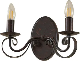 Lucande L&aacute;mpara De Pared caleb En Marr&oacute;n Metal - Lucande
