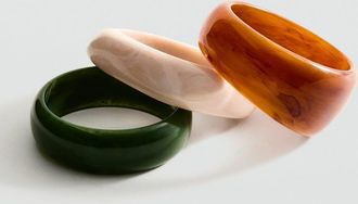 Mango Set 3 maxi bracciali volume combinati marrone - Donna - Taglia unica - MANGO