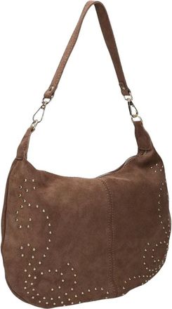 Notre-V Kirby Suede Schoudertas - Dames - Tassen - Bruin - Maat: ONE Size Su&egrave;de